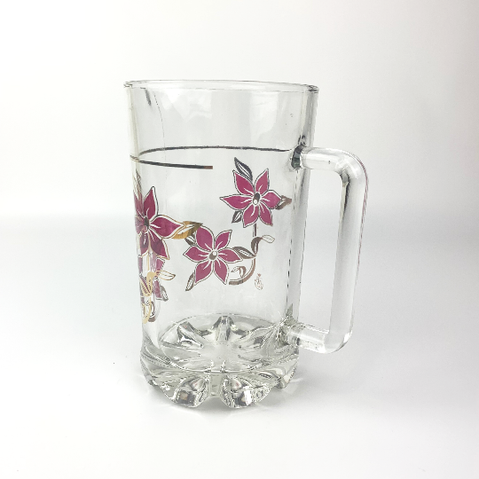 Vintage glass jug with gold trim detail