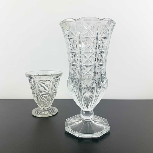 Vintage Glass Trumpet Vase