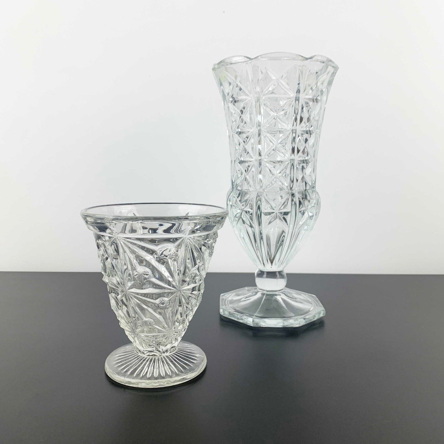 Vintage Glass Trumpet Vase
