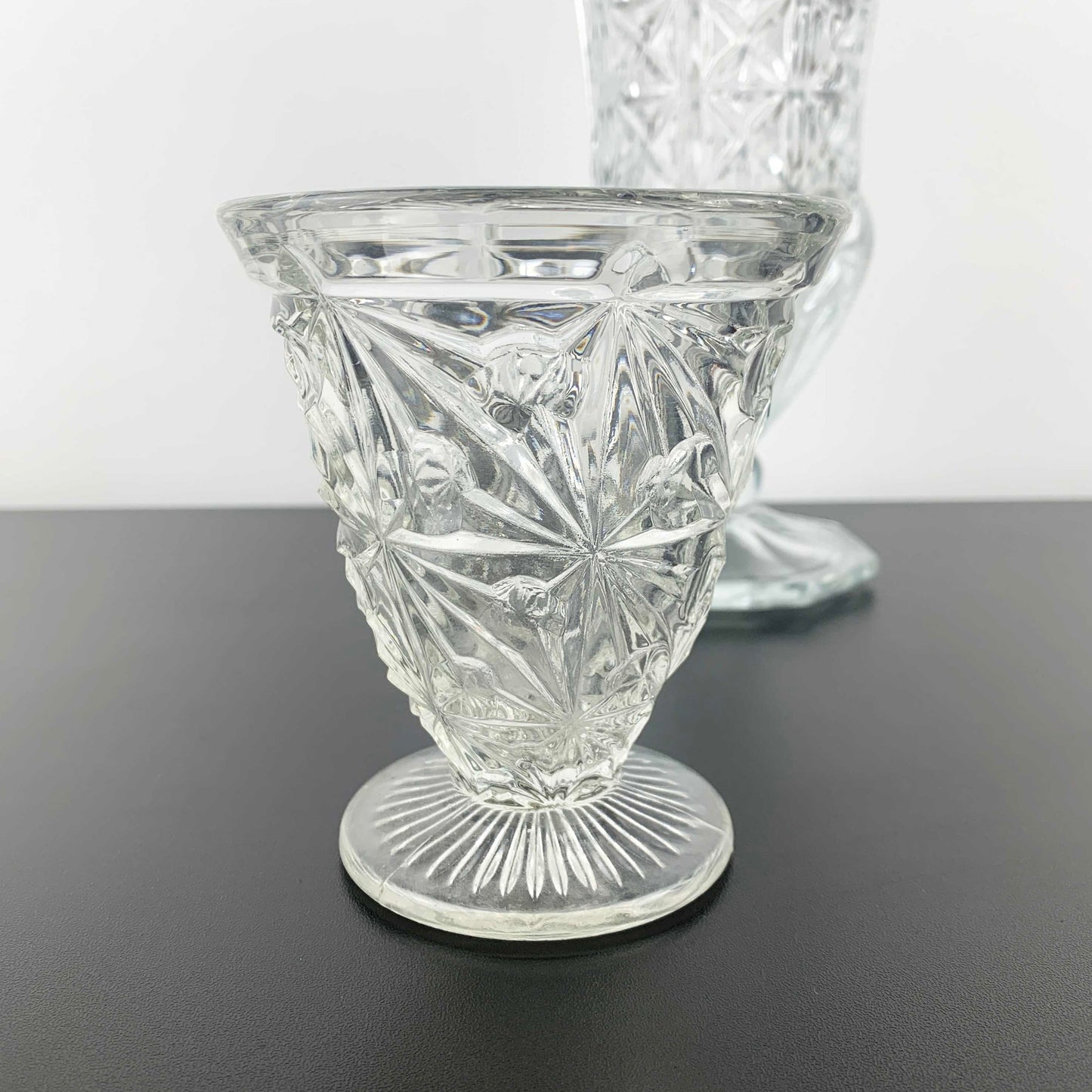 Vintage Glass Trumpet Vase