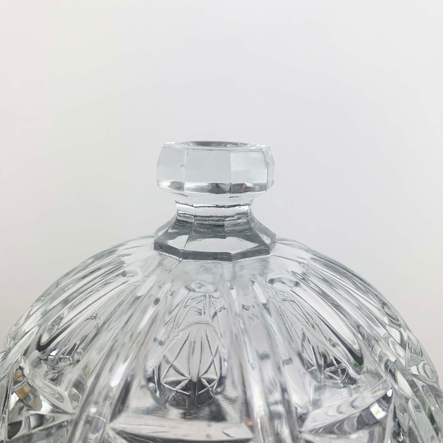 Italian Lidded Cut Glass Candy Jar