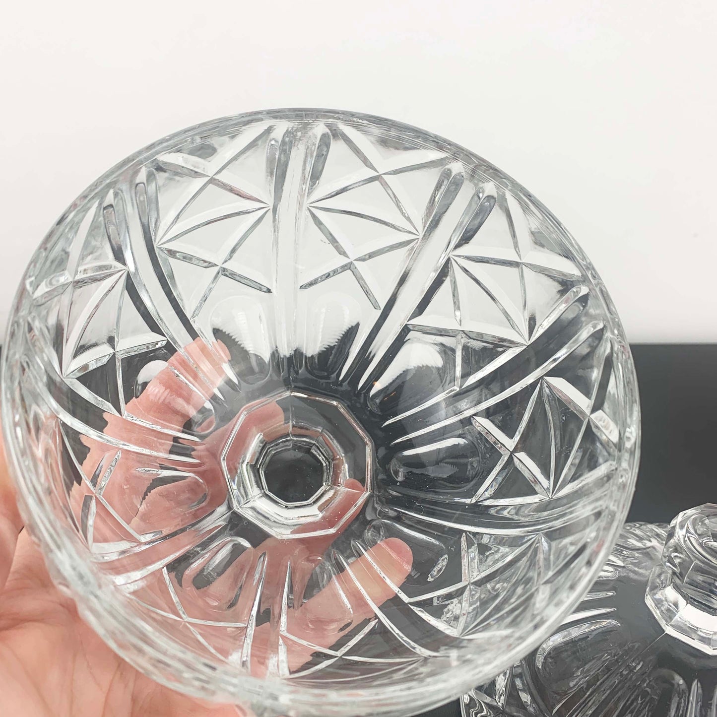 Italian Lidded Cut Glass Candy Jar