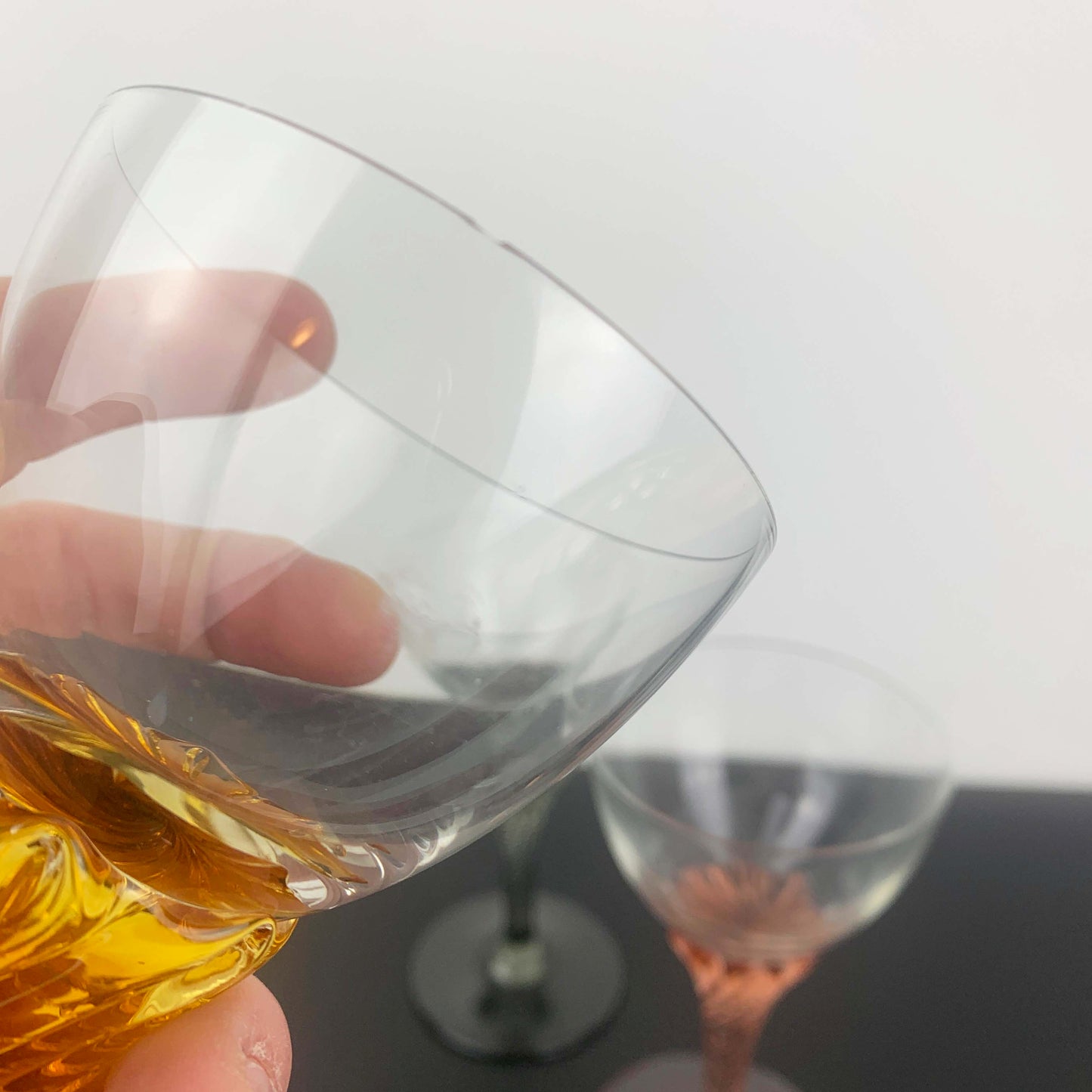 Italian Coloured Crystal Liqueur Glass Set