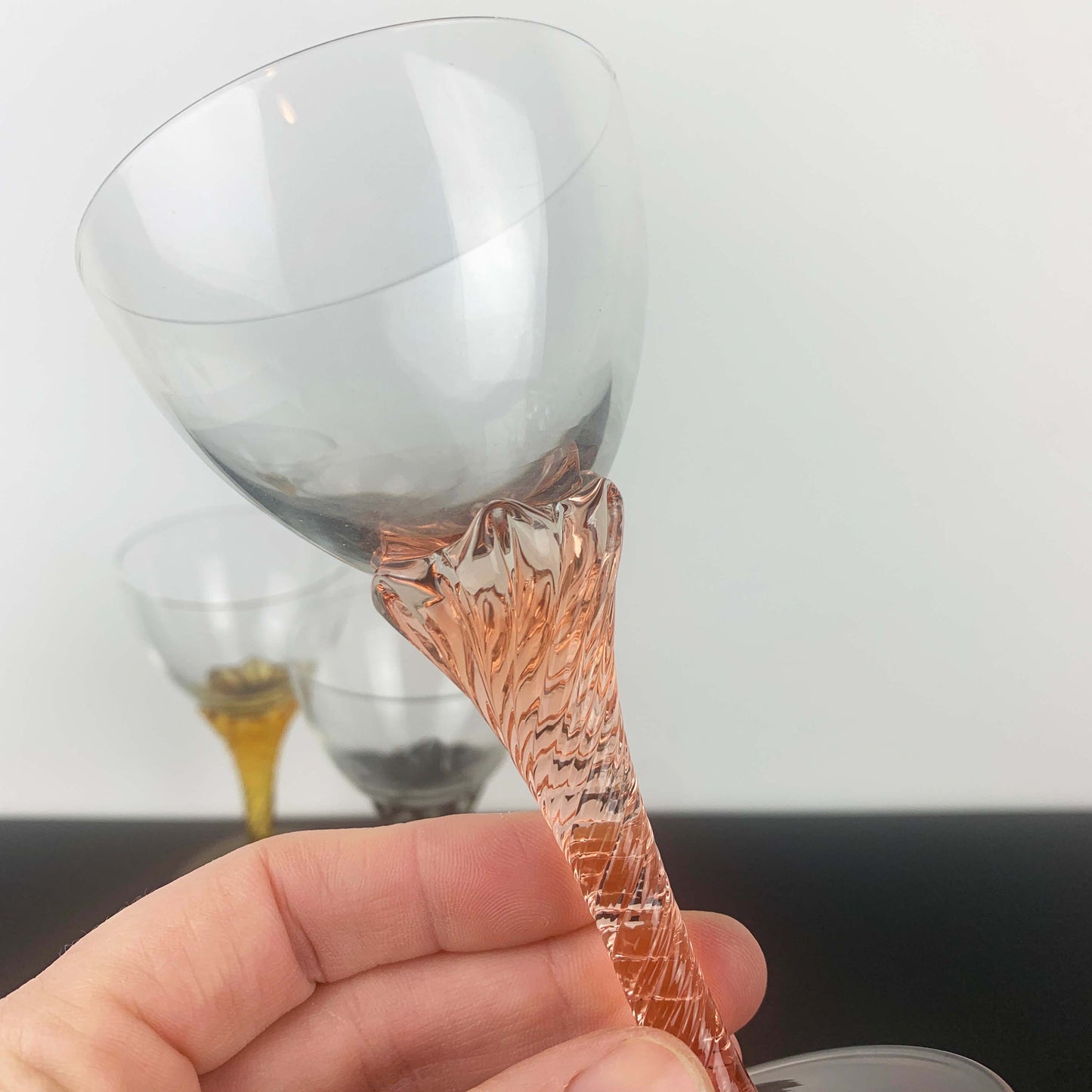 Italian Coloured Crystal Liqueur Glass Set
