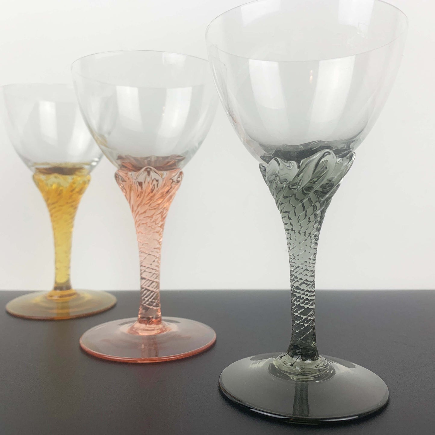 Italian Coloured Crystal Liqueur Glass Set