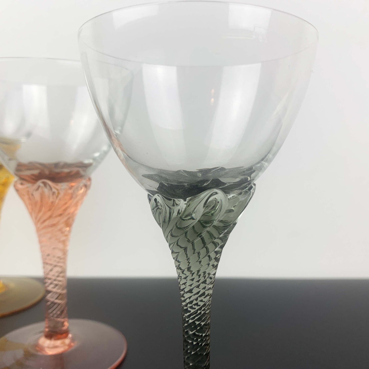 Italian Coloured Crystal Liqueur Glass Set