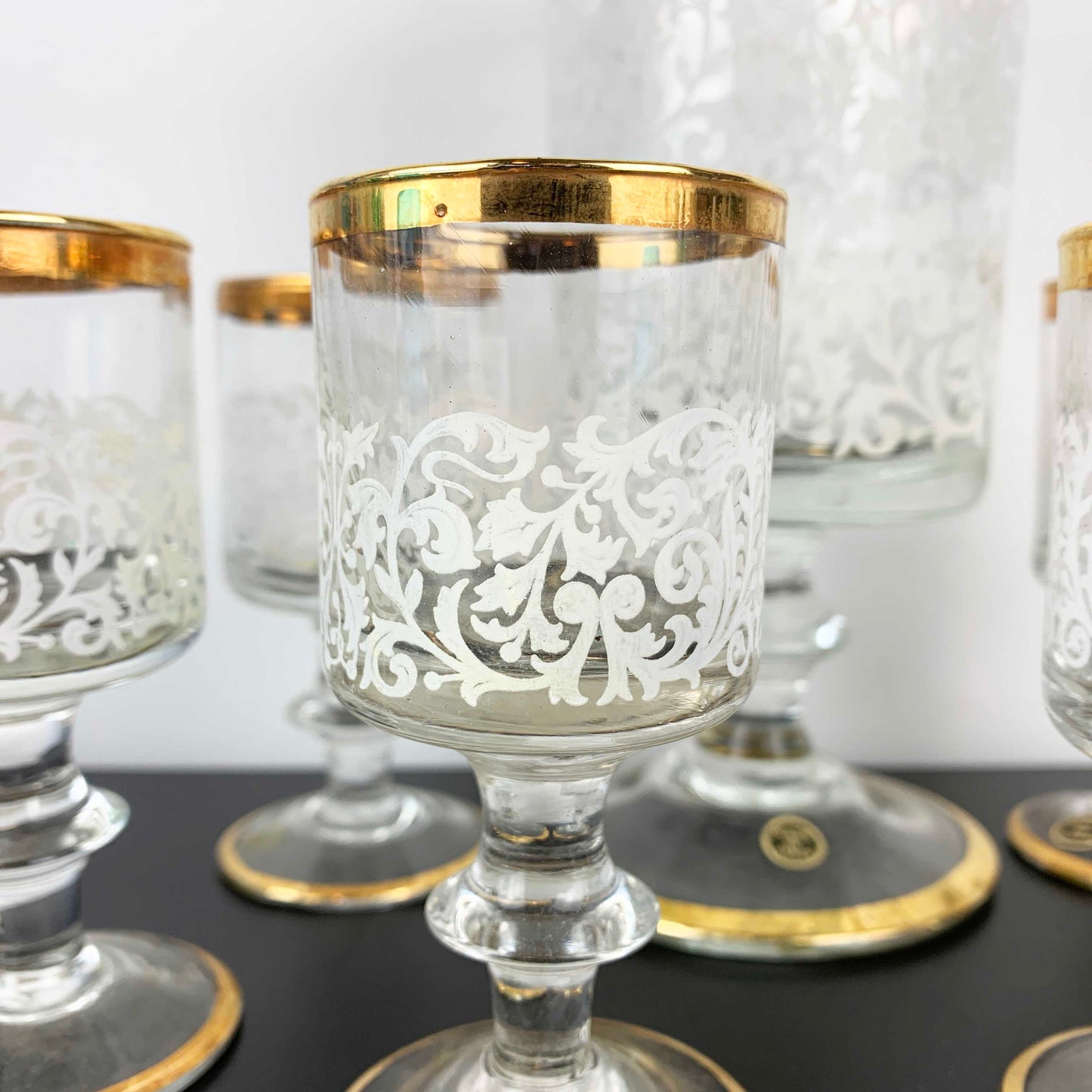 Italian Ewer Style Aperitif and Liqueur Set: 7 Piece