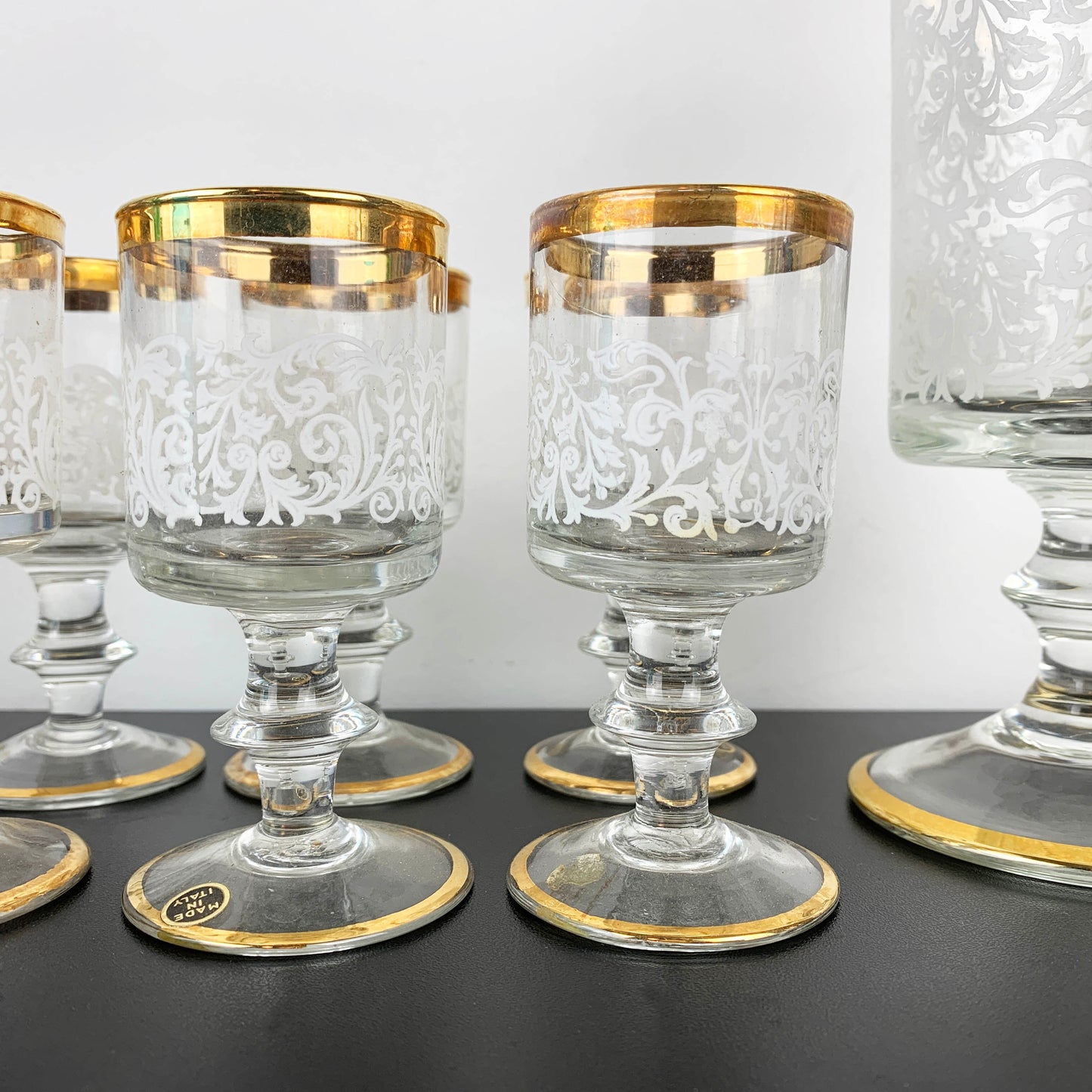 Italian Ewer Style Aperitif and Liqueur Set: 7 Piece