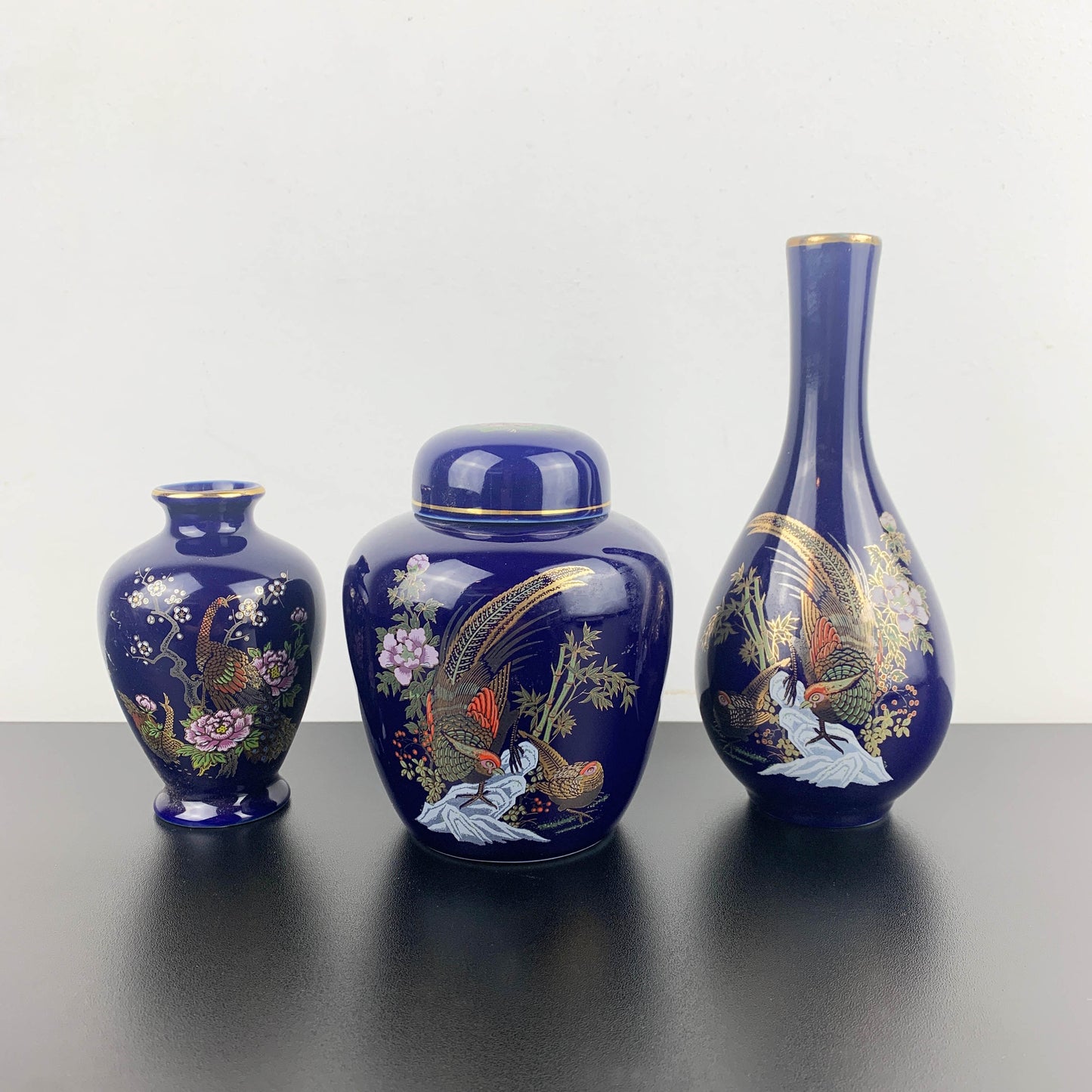 Japanese Kutani Ware Decor Set