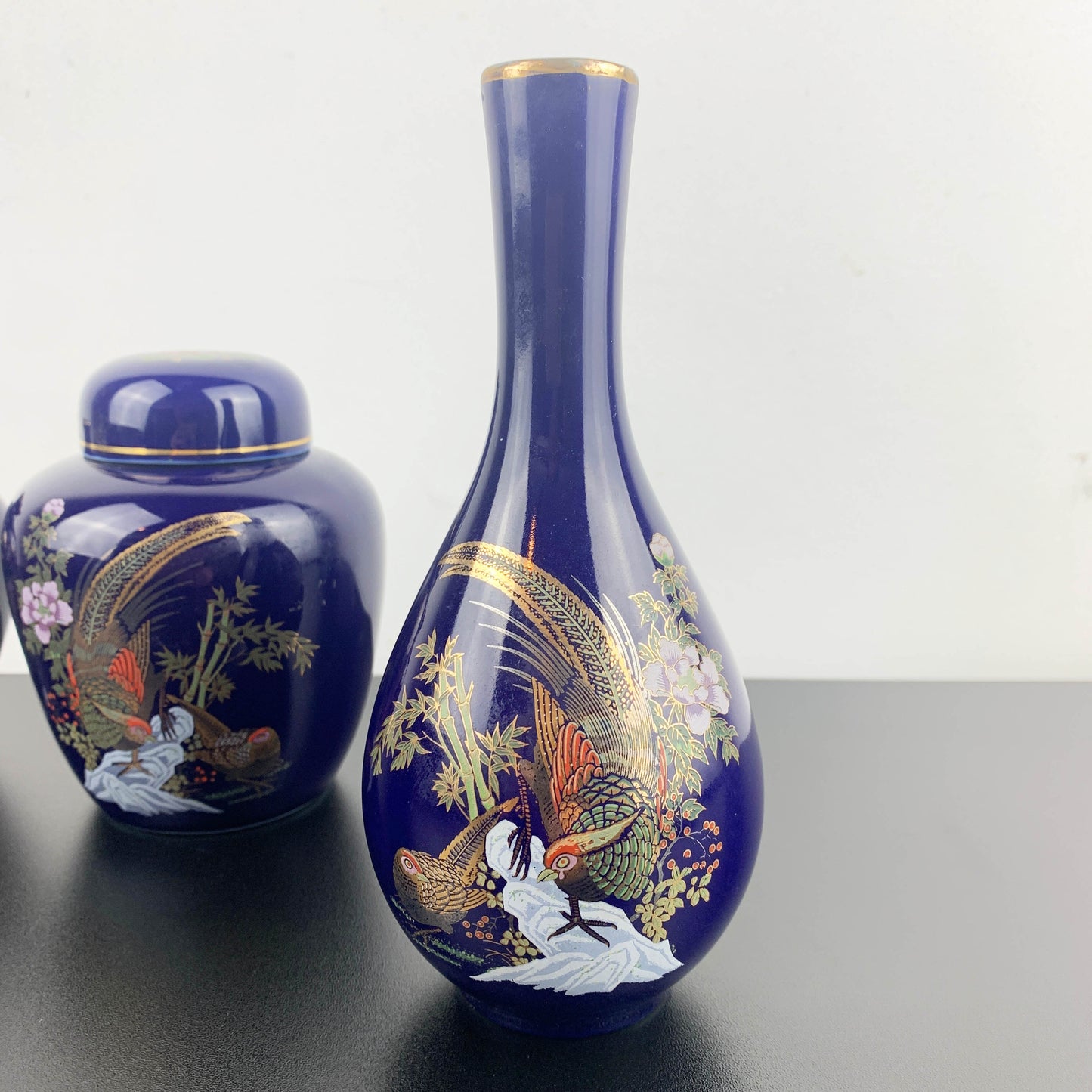 Japanese Kutani Ware Decor Set