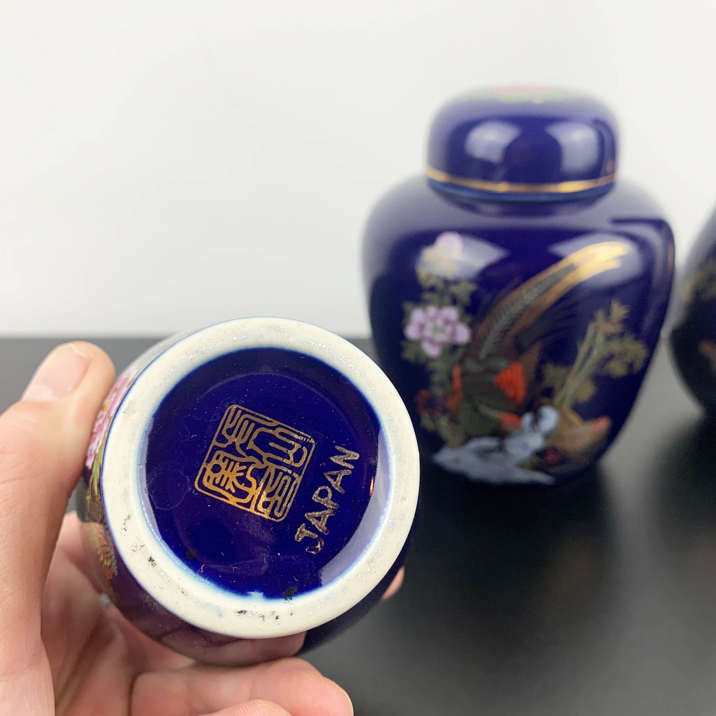 Japanese Kutani Ware Decor Set