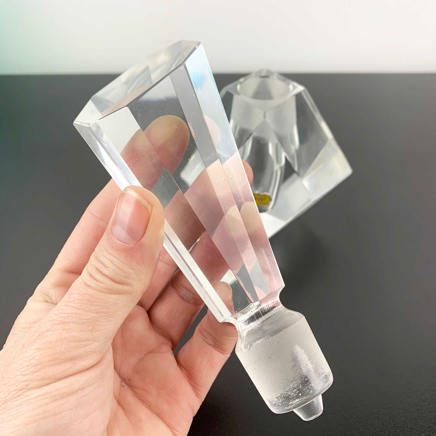 Art Deco Japanese Crystal Perfume Bottle