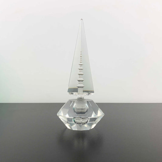 Japanese Crystal Perfume Bottles with Pagoda Stopper