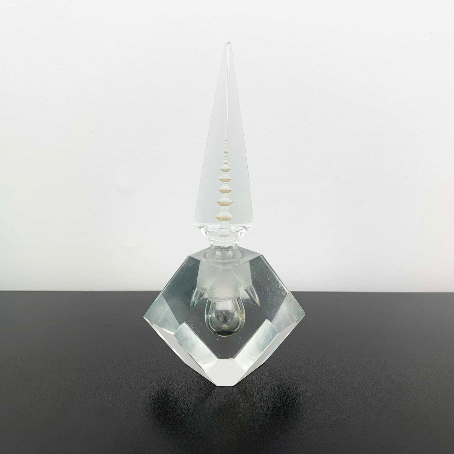 Japanese Crystal Perfume Bottle with Pagoda Stopper