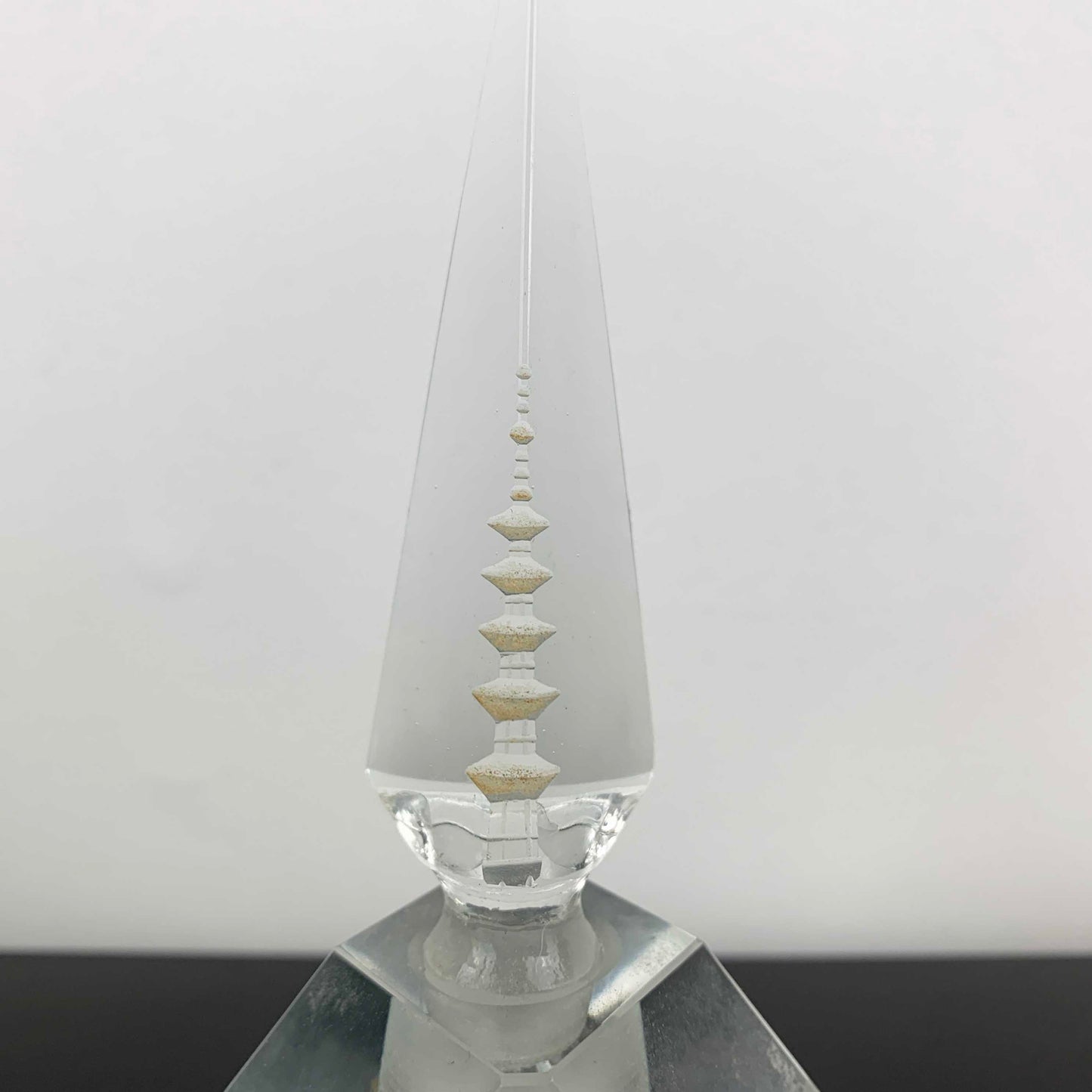 Japanese Crystal Perfume Bottle with Pagoda Stopper