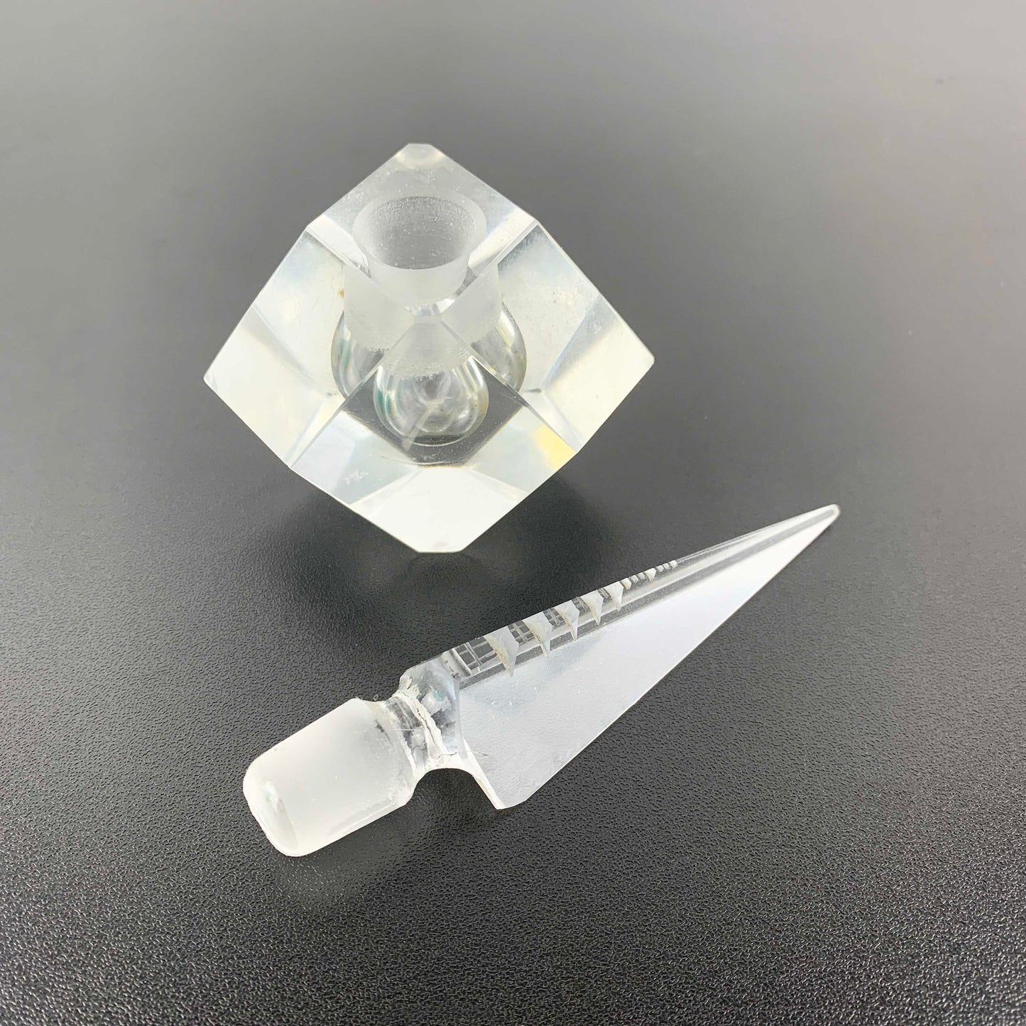 Japanese Crystal Perfume Bottle with Pagoda Stopper