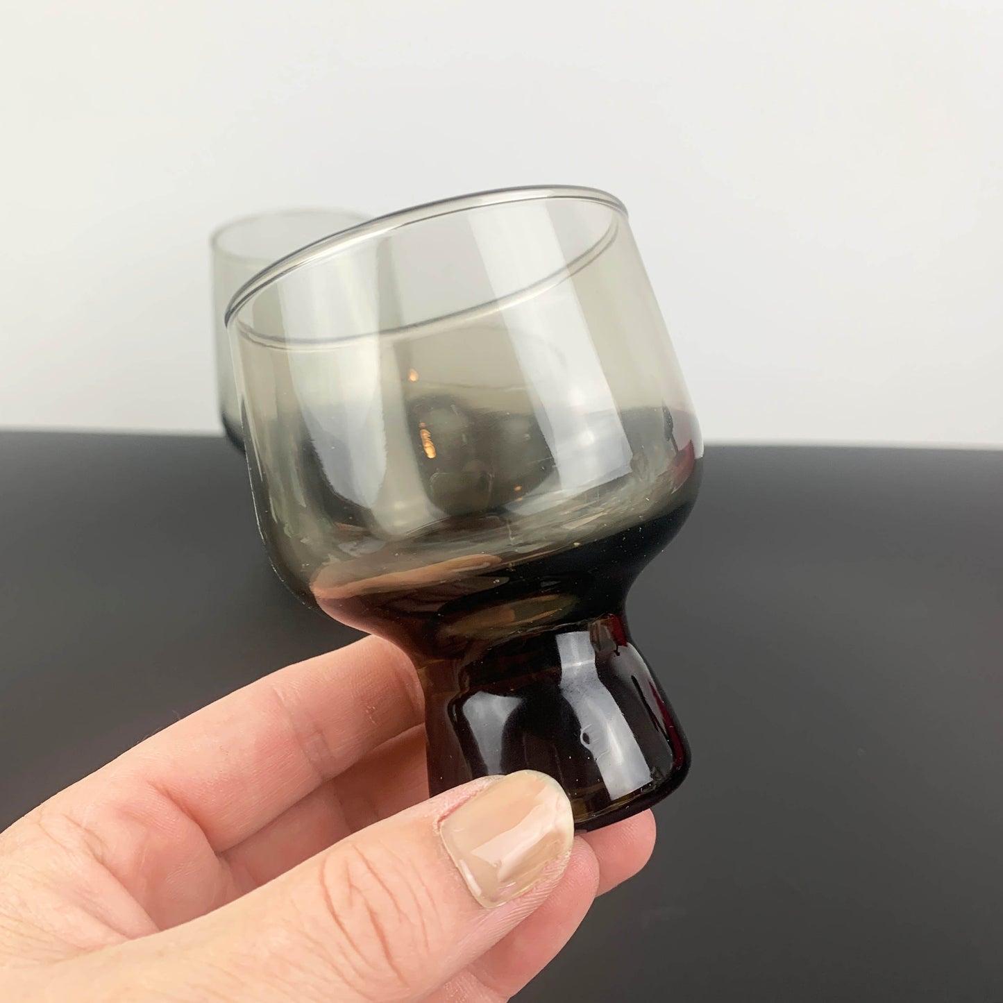 Crown Crystal NZ (Kaaru Glass) 'Chimera' Smoky Glassware Sets