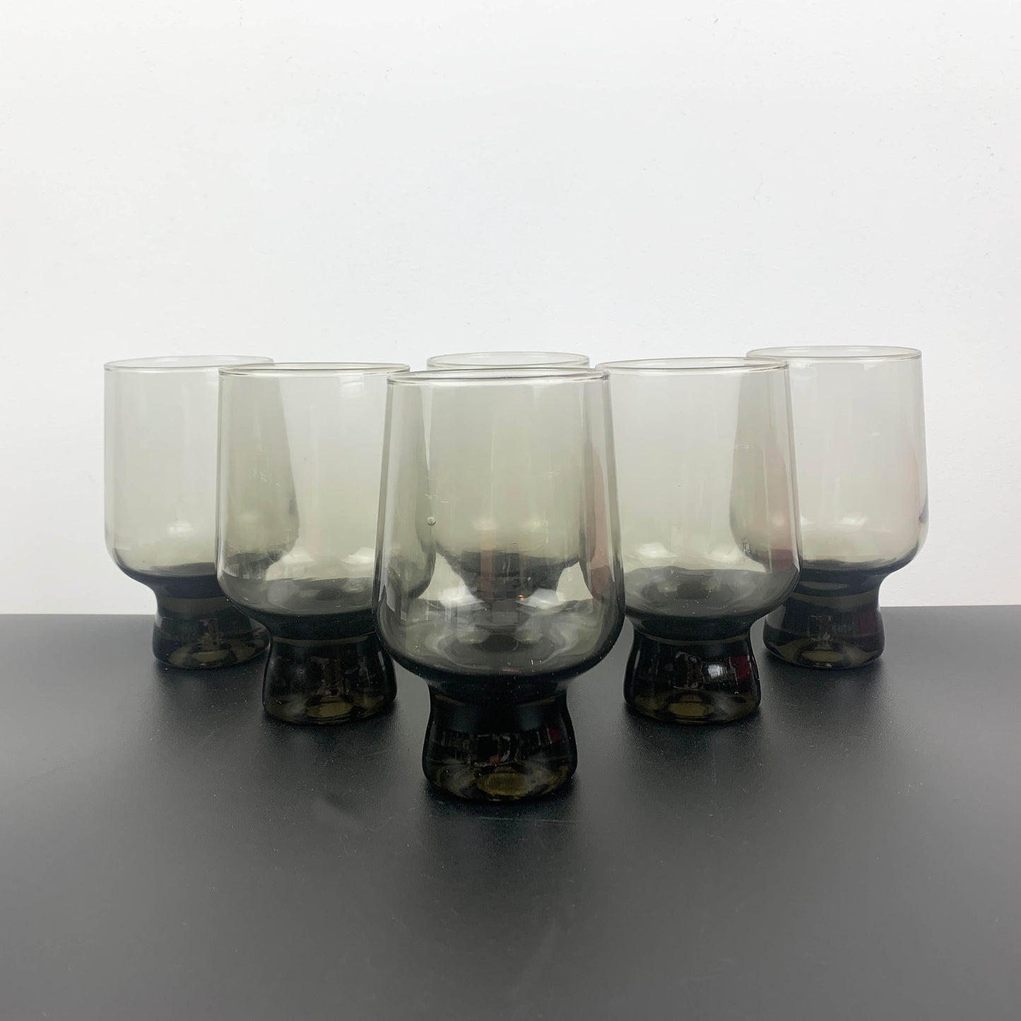Crown Crystal NZ (Kaaru Glass) 'Chimera' Smoky Glassware Sets