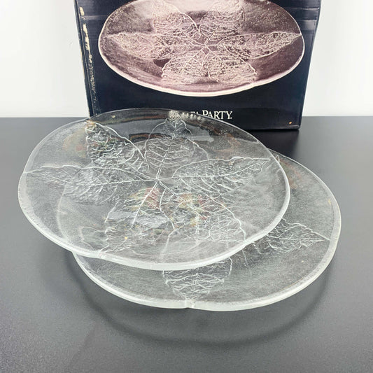 Kosta Boda 'Party' Leaf Embossed Platter - Set of 2