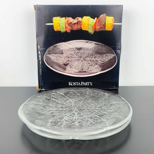 Kosta Boda 'Party' Leaf Embossed Platter - Set of 2