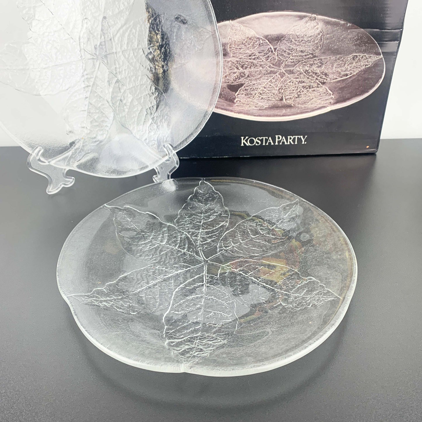 Kosta Boda 'Party' Leaf Embossed Platter - Set of 2