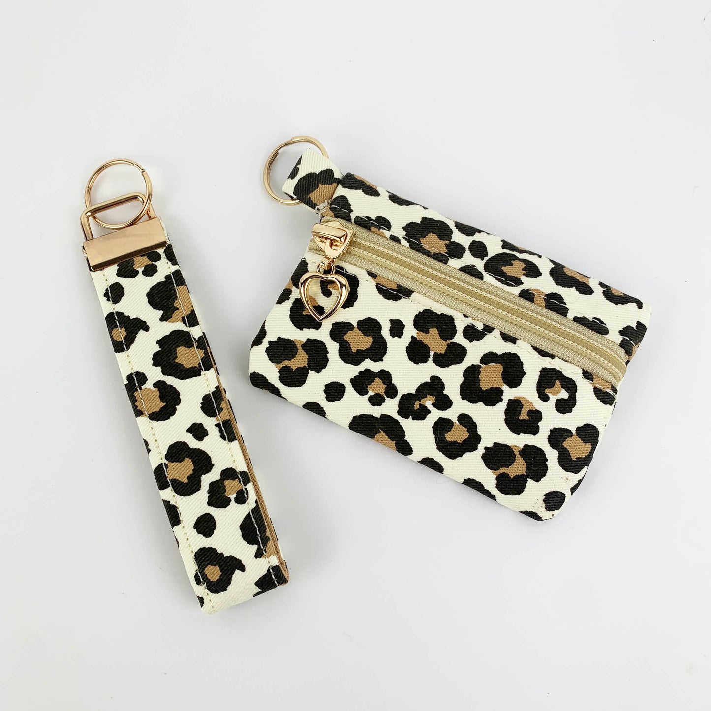 Leopard Print Coin Purse & Wristlet: Matching Set or Individual