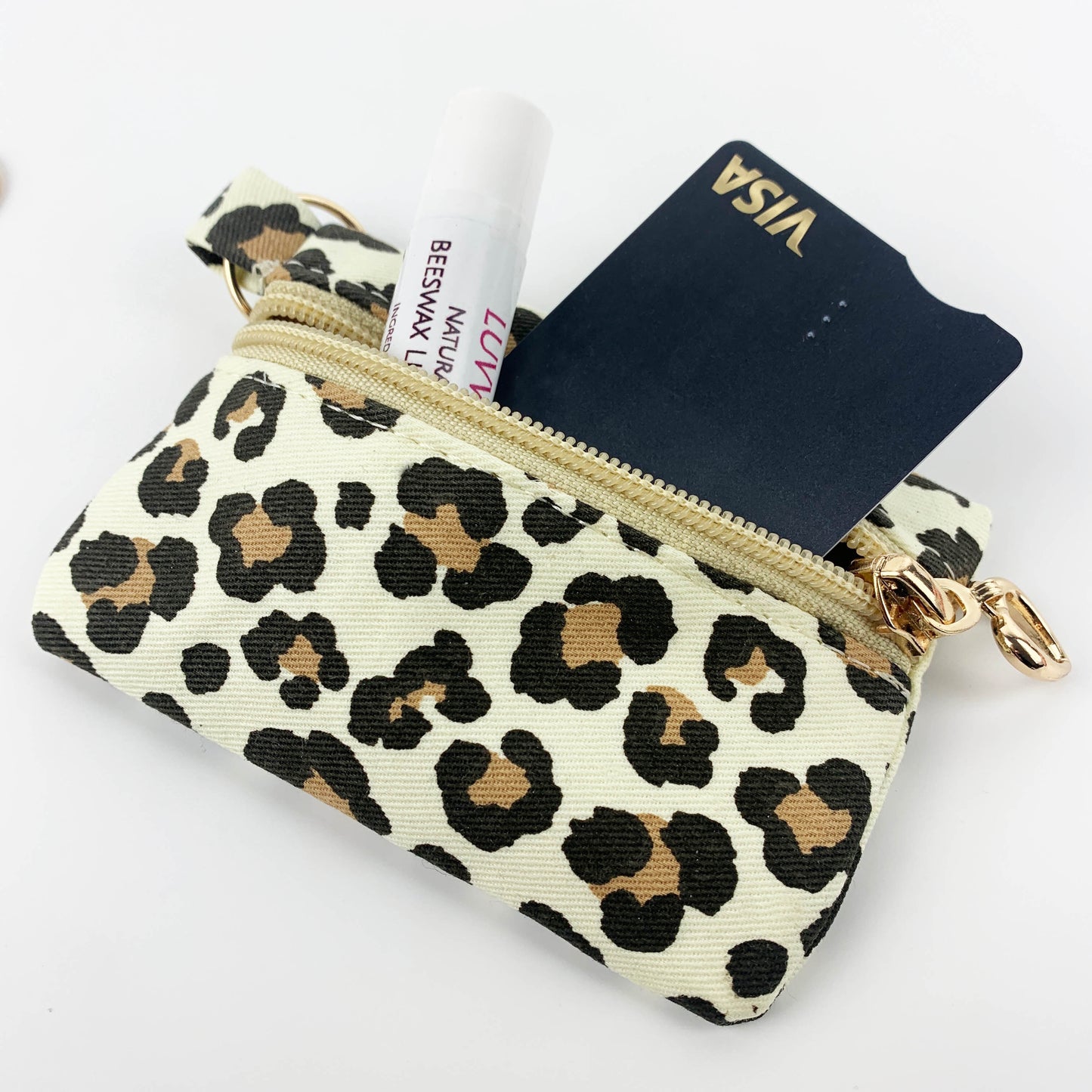Leopard Print Coin Purse & Wristlet: Matching Set or Individual