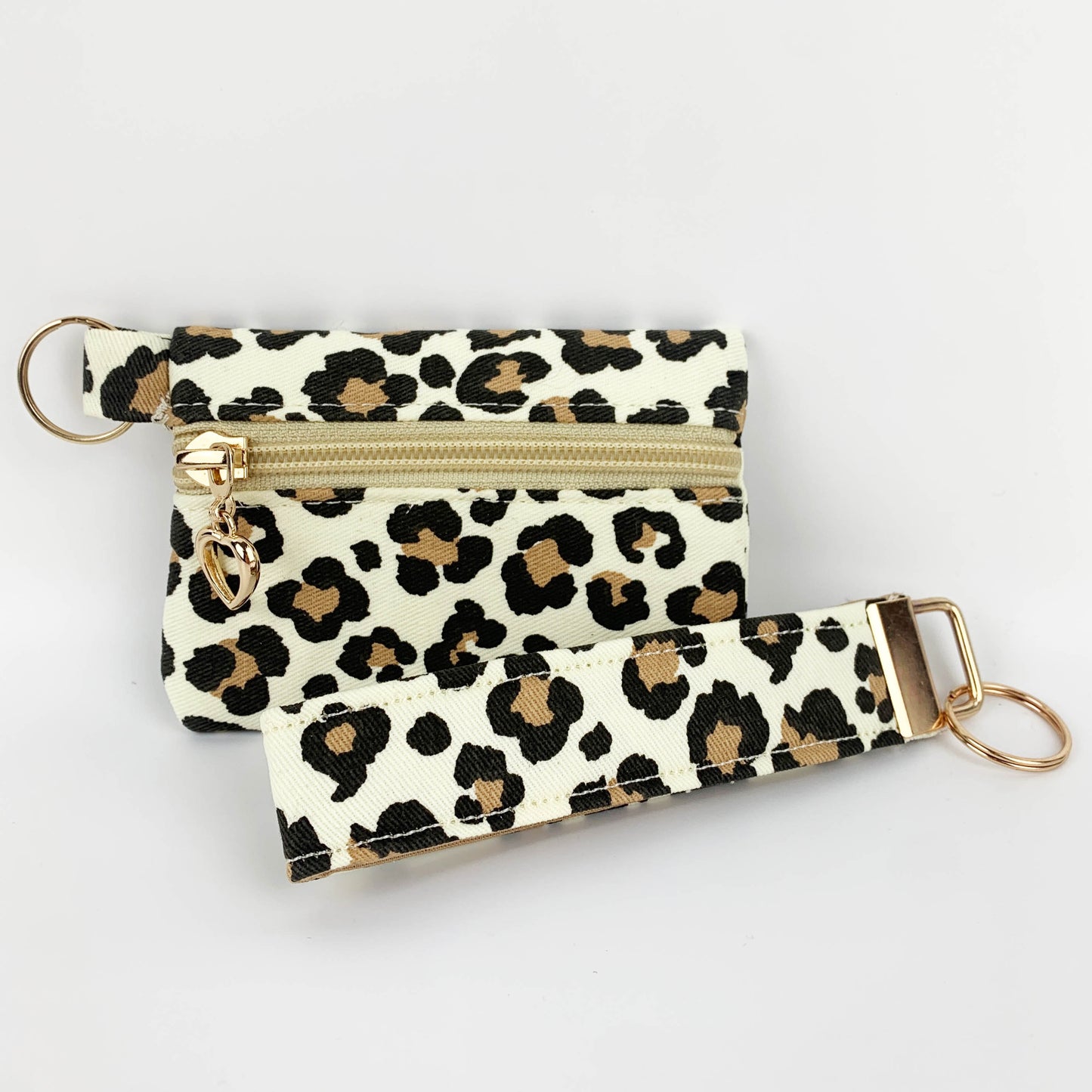 Leopard Print Coin Purse & Wristlet: Matching Set or Individual