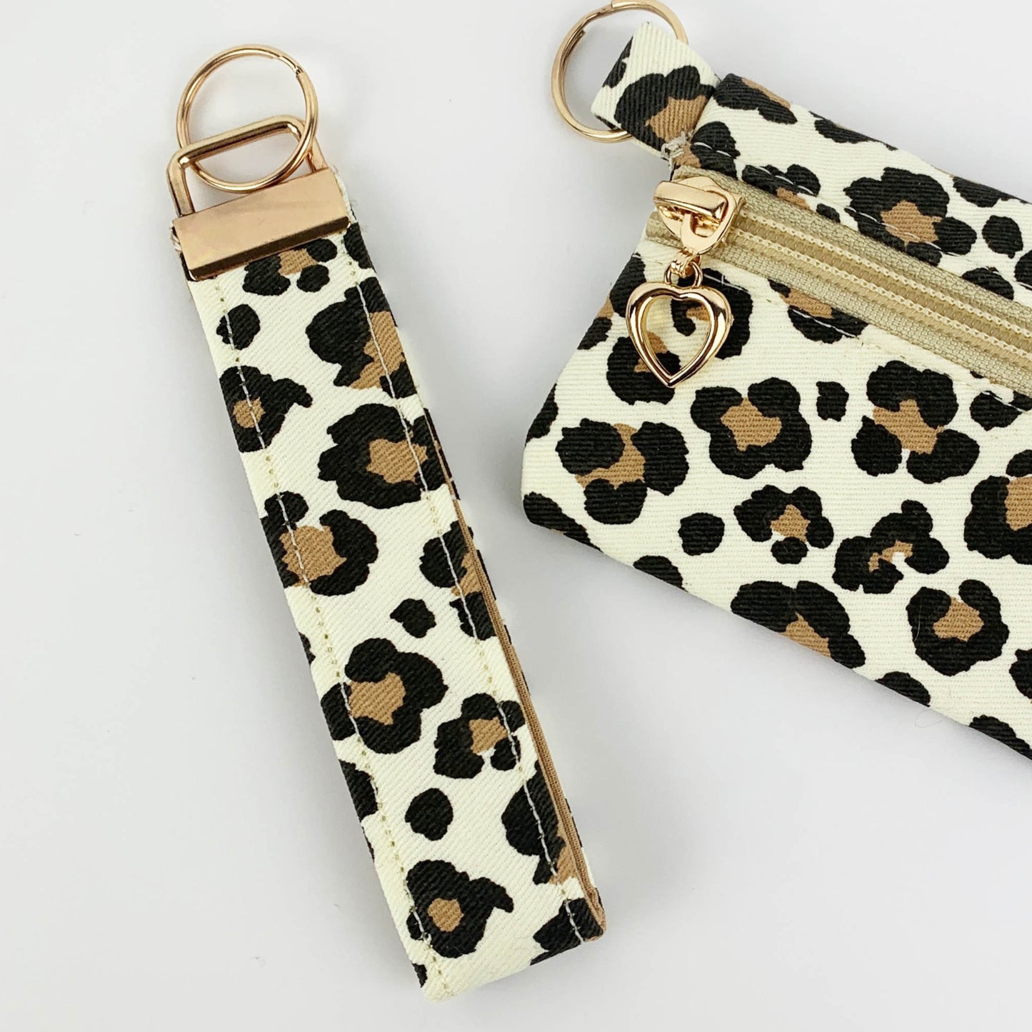 Leopard Print Coin Purse & Wristlet: Matching Set or Individual