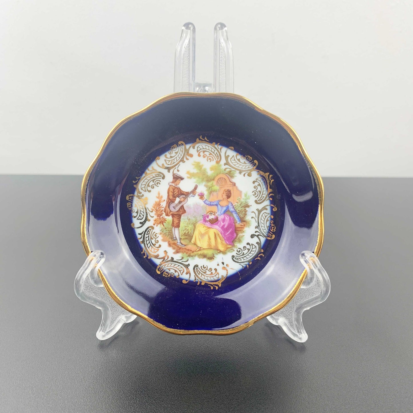 Limoges France Victorian Courting Couple Pin Dish