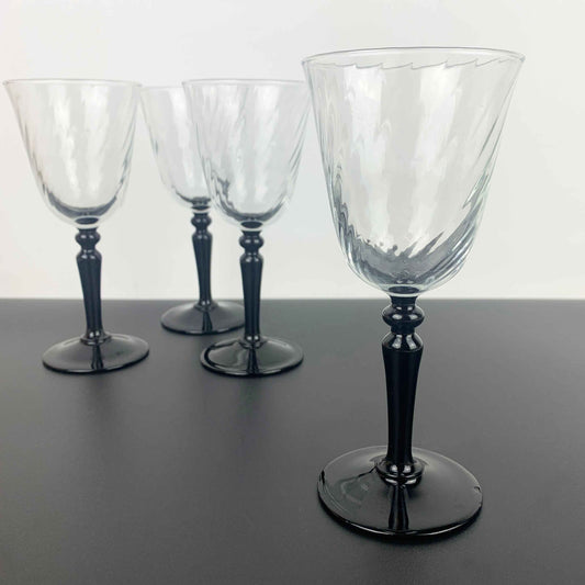Luminarc 'Swirl' Onyx Wine Glass Set