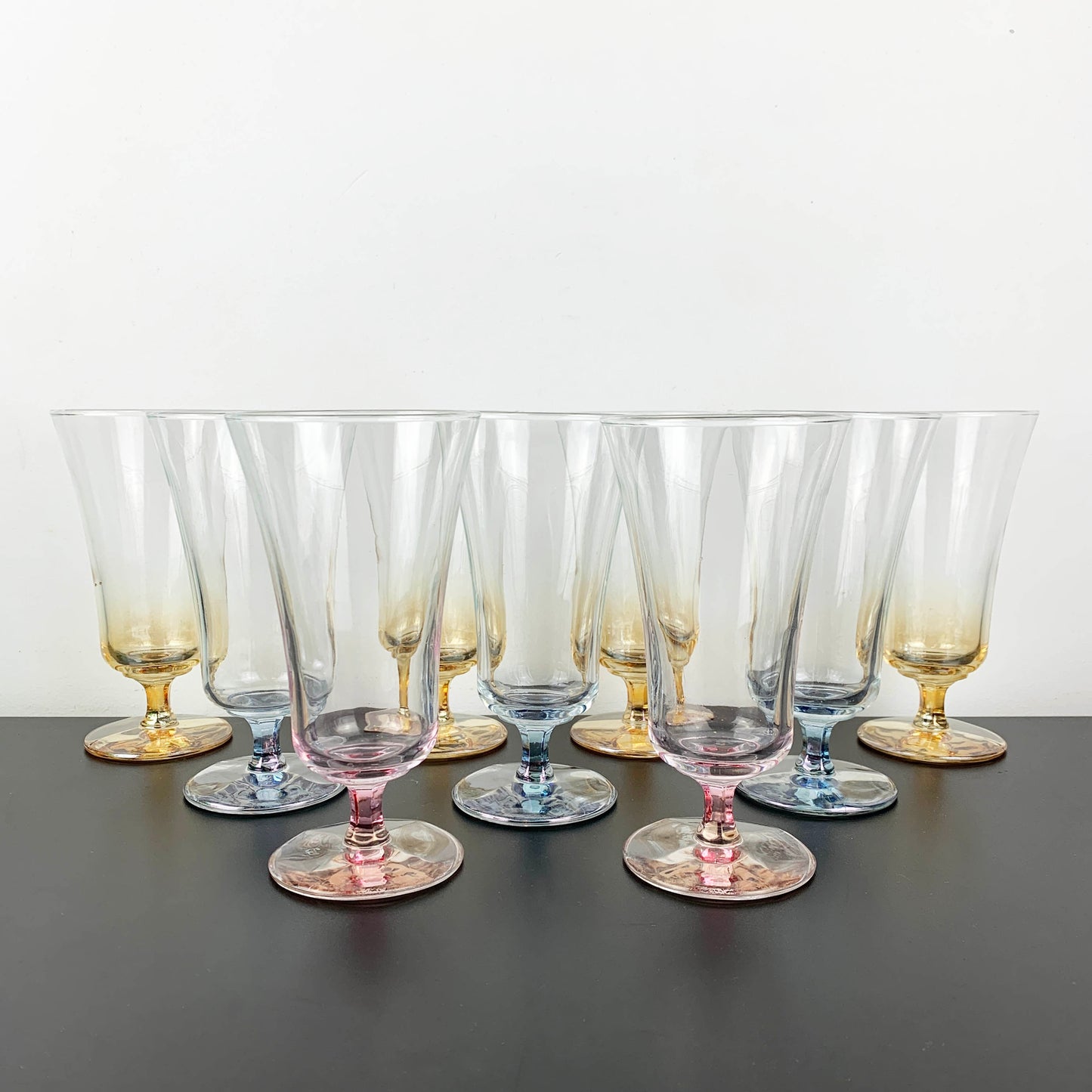 Lustre Footed Cocktail and Parfait Glass: Set of 9