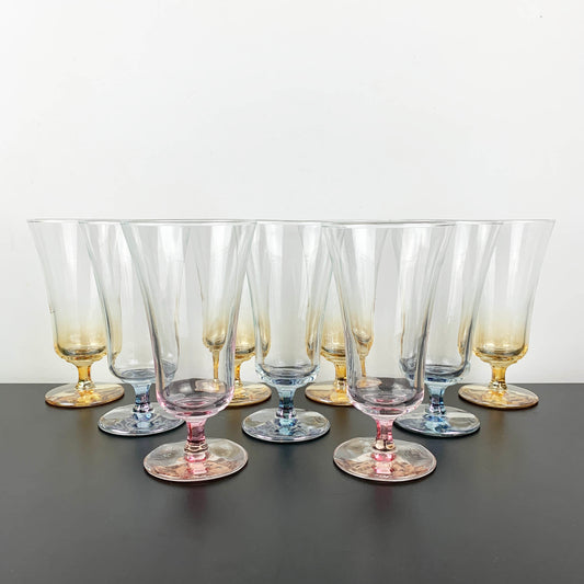 Lustre Footed Cocktail and Parfait Glass: Set of 9