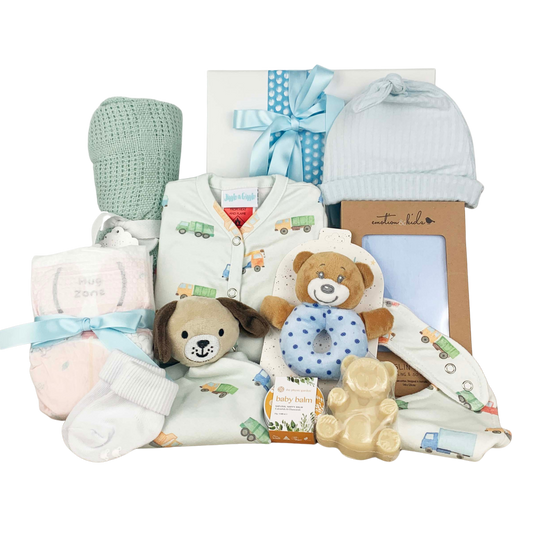 Newborn Gift Box: Little Trucker Baby Boy Gift