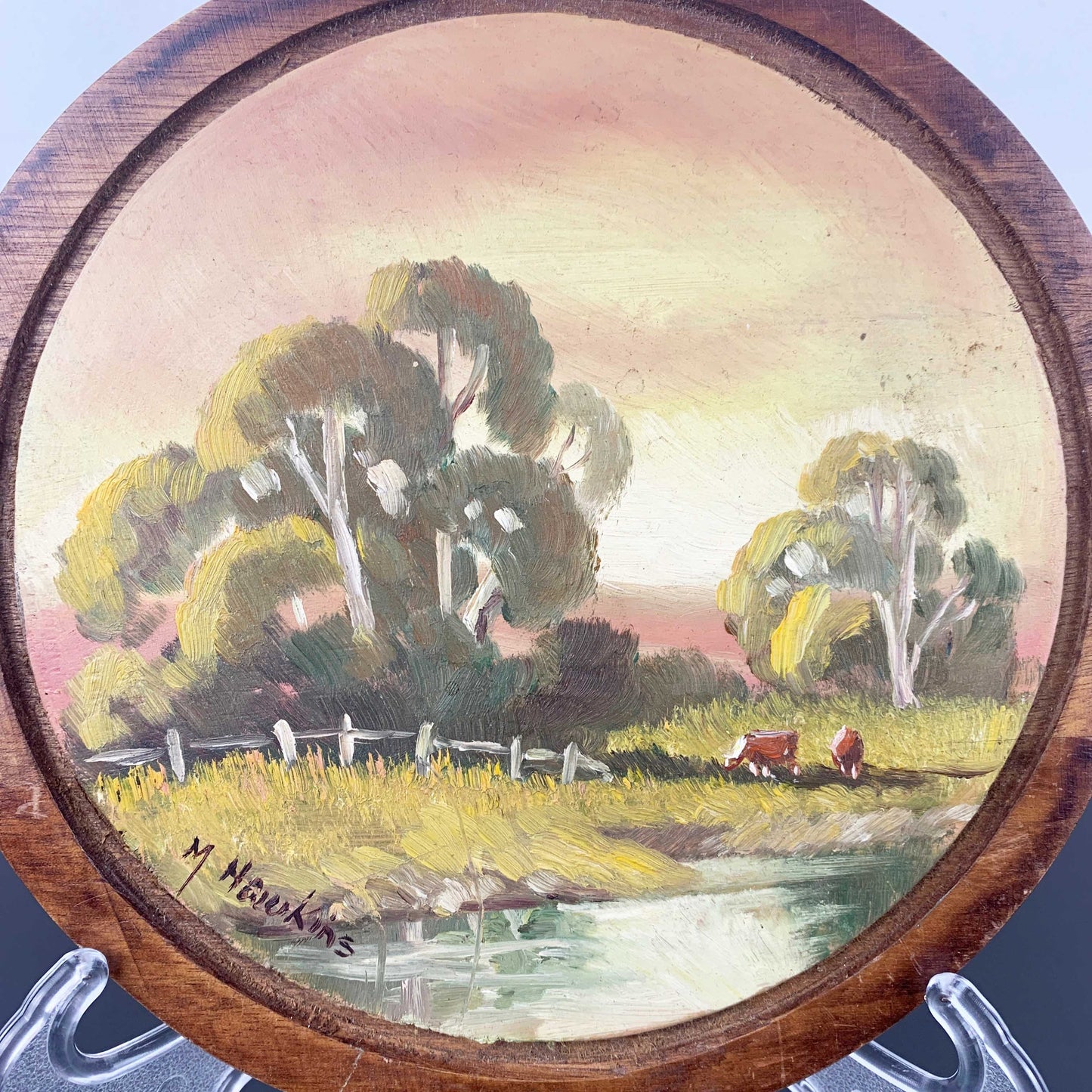 Mabel Hawkins Original Painting on Timber Panel