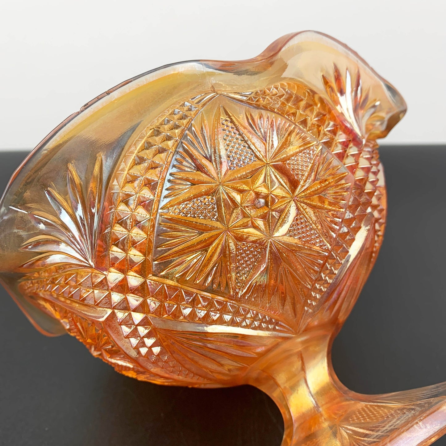 Imperial Glass Marigold Carnival Glass Compote
