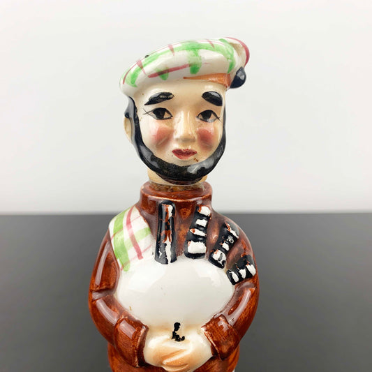 Ceramic Scottish Man Miniature Decanter