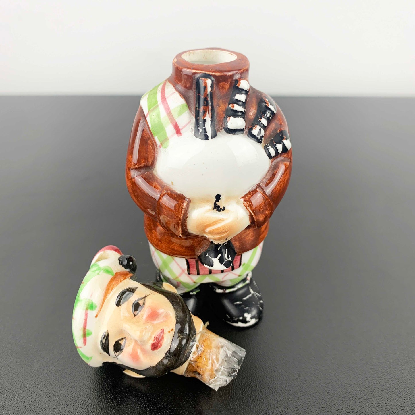 Ceramic Scottish Man Miniature Decanter