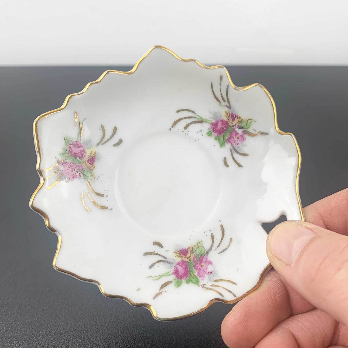 Miniature Rose Tea Cup and Saucer