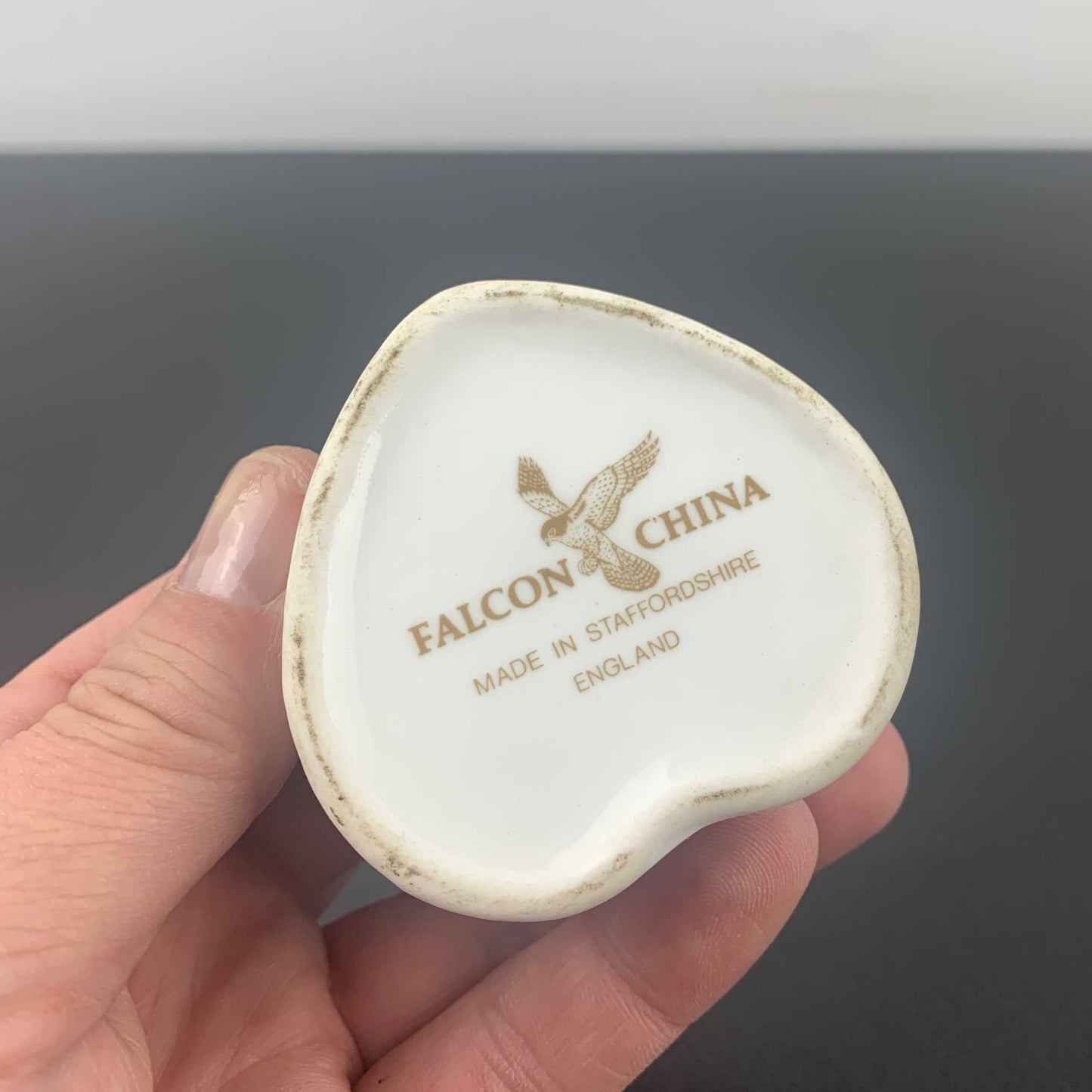 Falcon China 'Forget-Me-Not' Heart Shaped Trinket Box