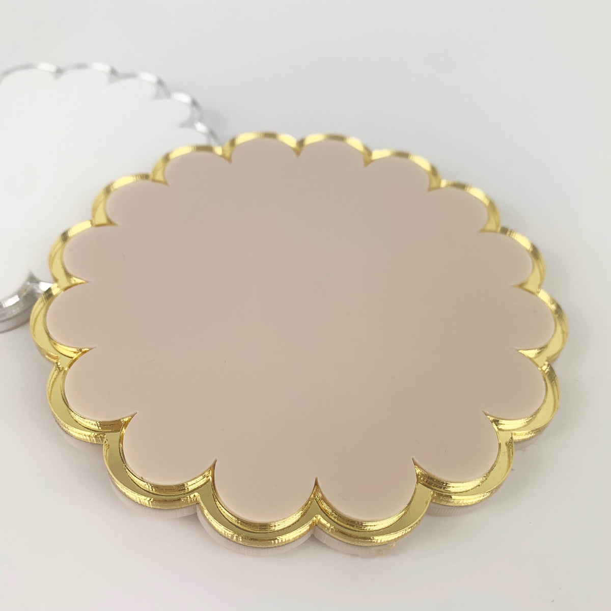 Signature Mirrored Coasters - Silver or Gold