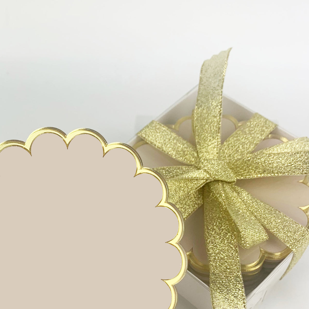 Signature Mirrored Coasters - Silver or Gold