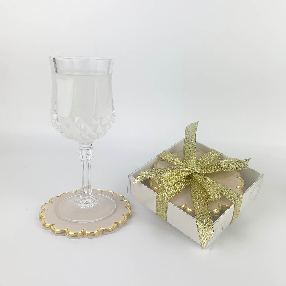 Signature Mirrored Coasters - Silver or Gold