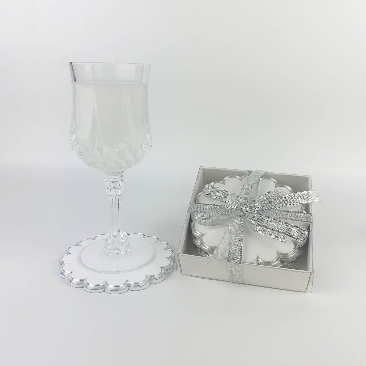 Signature Mirrored Coasters - Silver or Gold