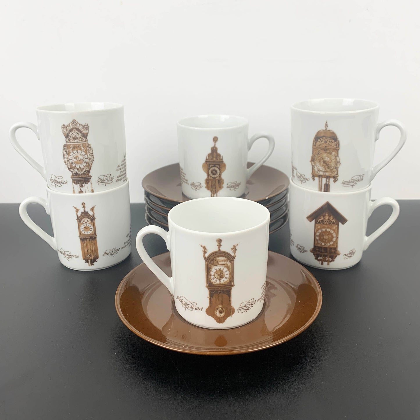 Mitterteich Porzellan Germany Clocks Coffee and Cake Service Set