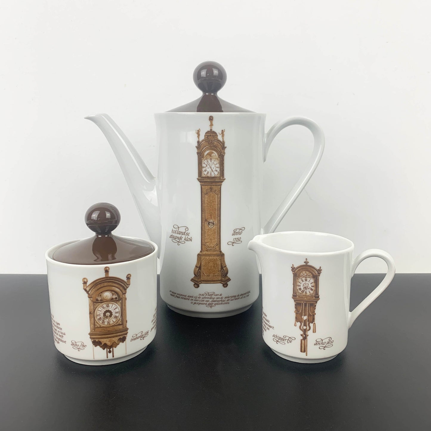 Mitterteich Porzellan Germany Clocks Coffee and Cake Service Set