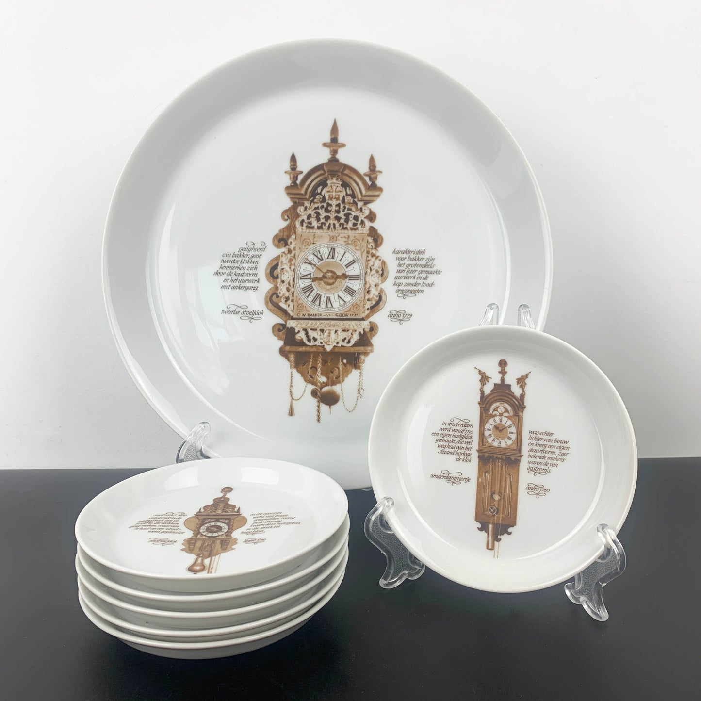 Mitterteich Porzellan Germany Clocks Coffee and Cake Service Set