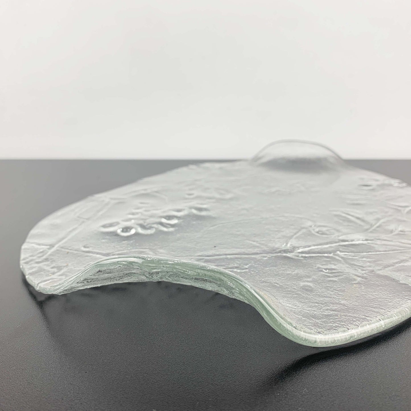 Libochovice Glassworks 'Black Currant' Art Glass Cheese Platter