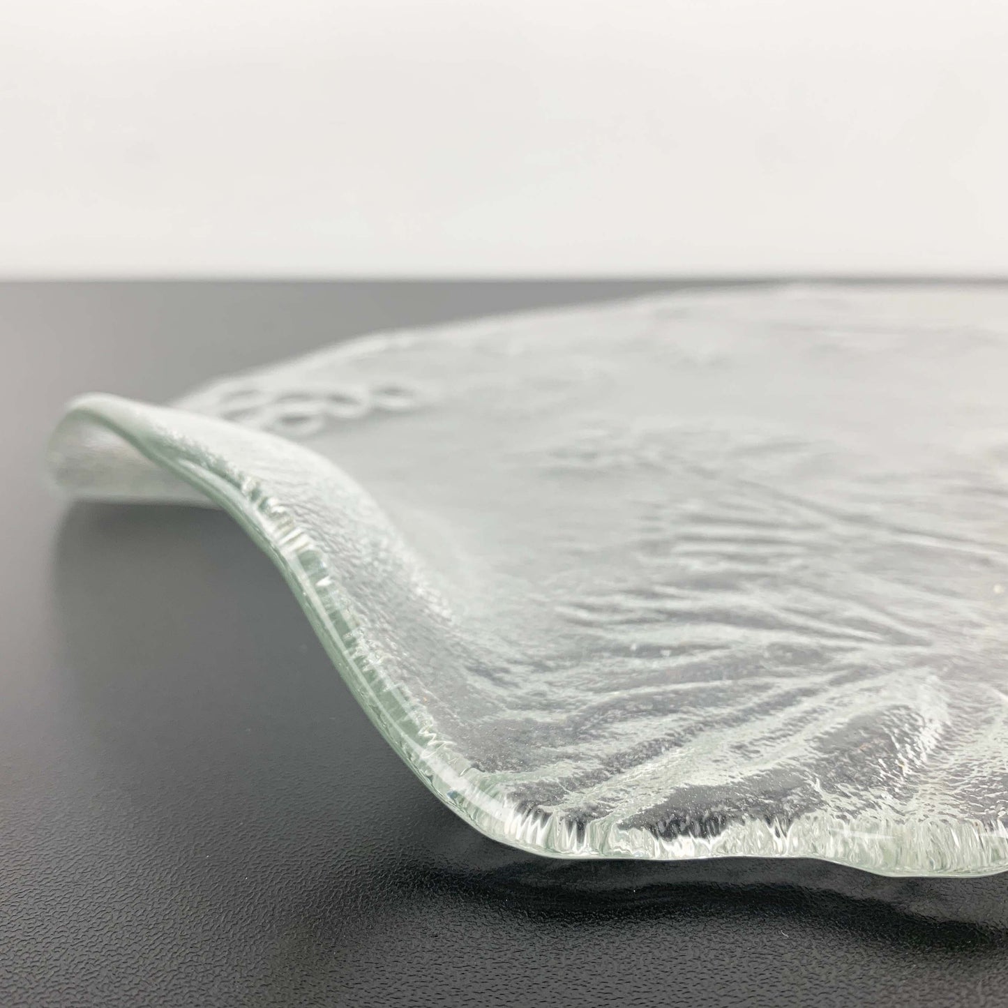 Libochovice Glassworks 'Black Currant' Art Glass Cheese Platter