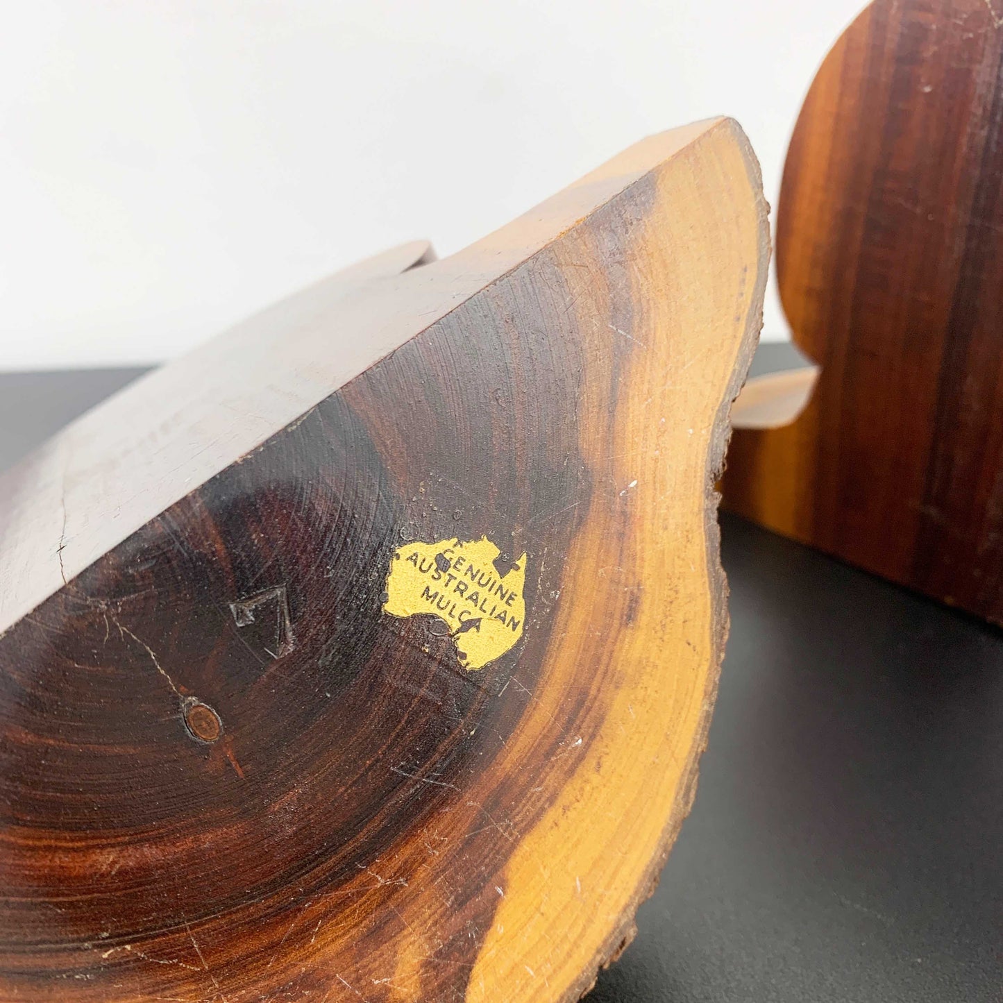 Australian Mulga Wood Bookends - St Margaret's Berwick Grammar